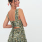 Printed Tie Back Long Dress - Day dress - green meadow