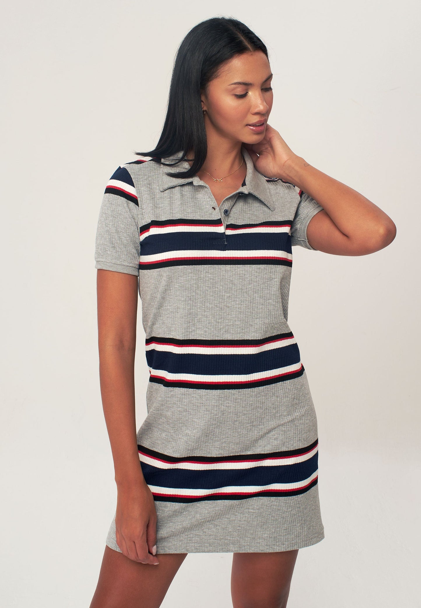 Herita Multi Striped Polo Dress