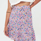 RUFFLE - Printed Mini Skirt - blue pink