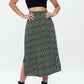 Herita Printed Long Slit Skirt Mix Color