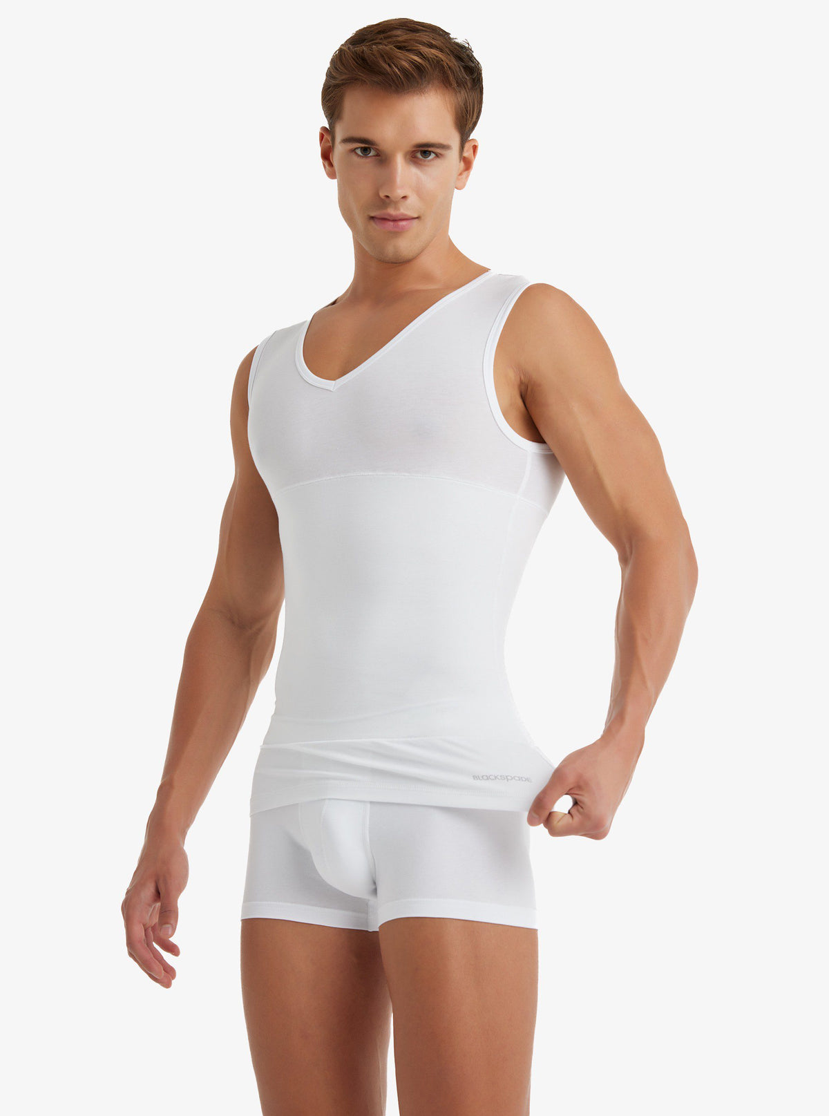 Herren Korsett Weste 9208 - Weiß