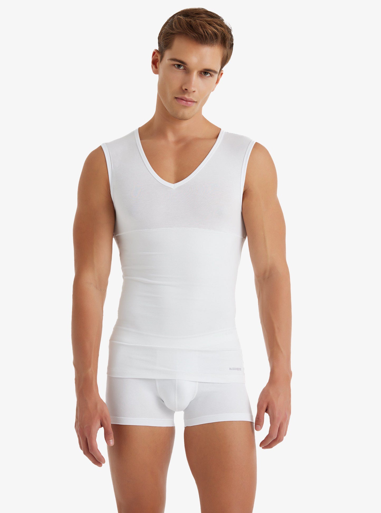 Herren Korsett Weste 9208 - Weiß
