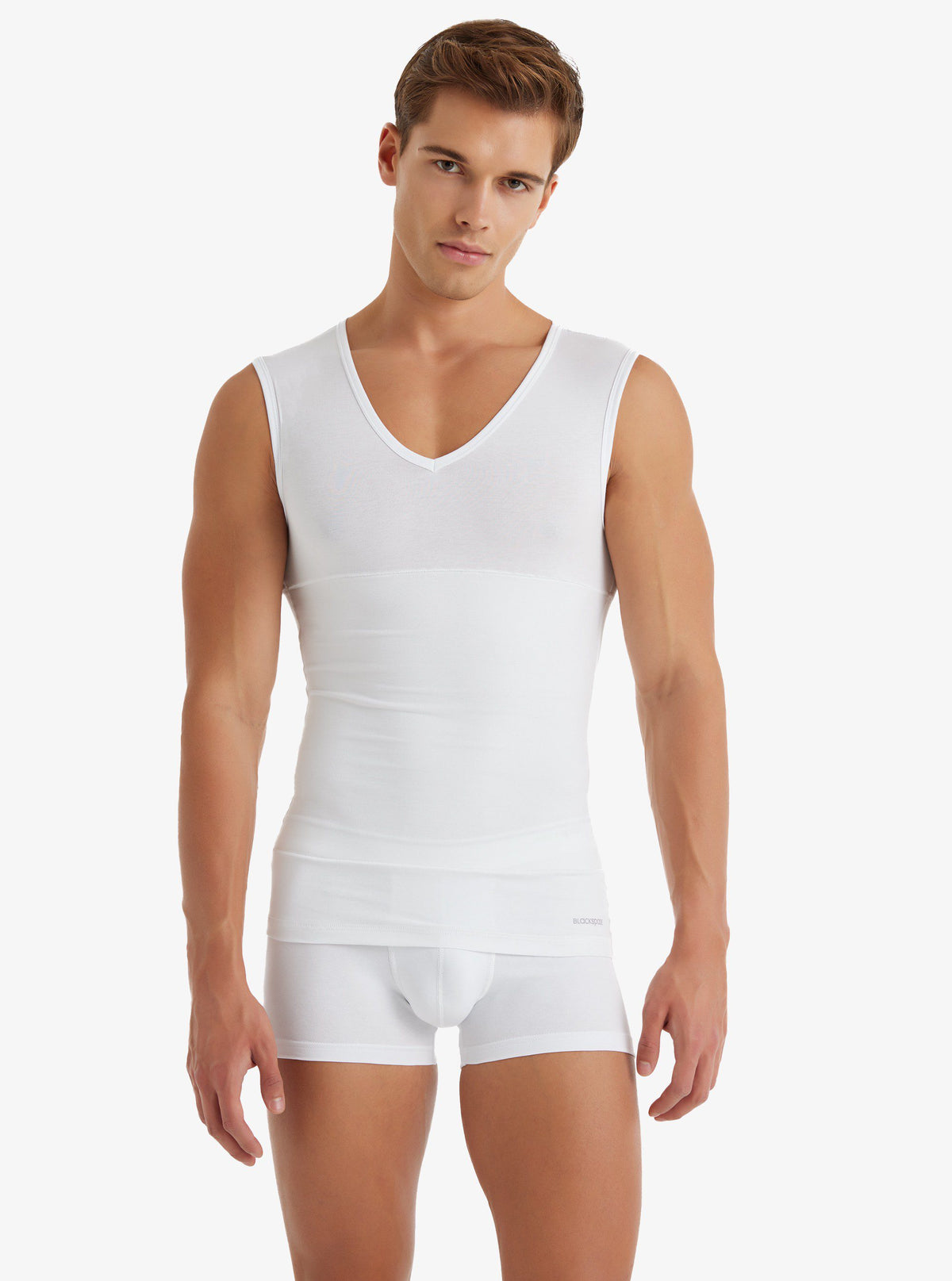 Herren Korsett Weste 9208 - Weiß