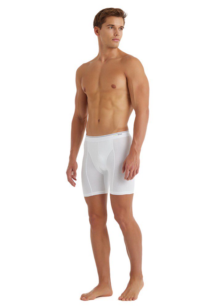 Herren Retro Baumwoll Stretch Boxershorts 9216 - Weiß