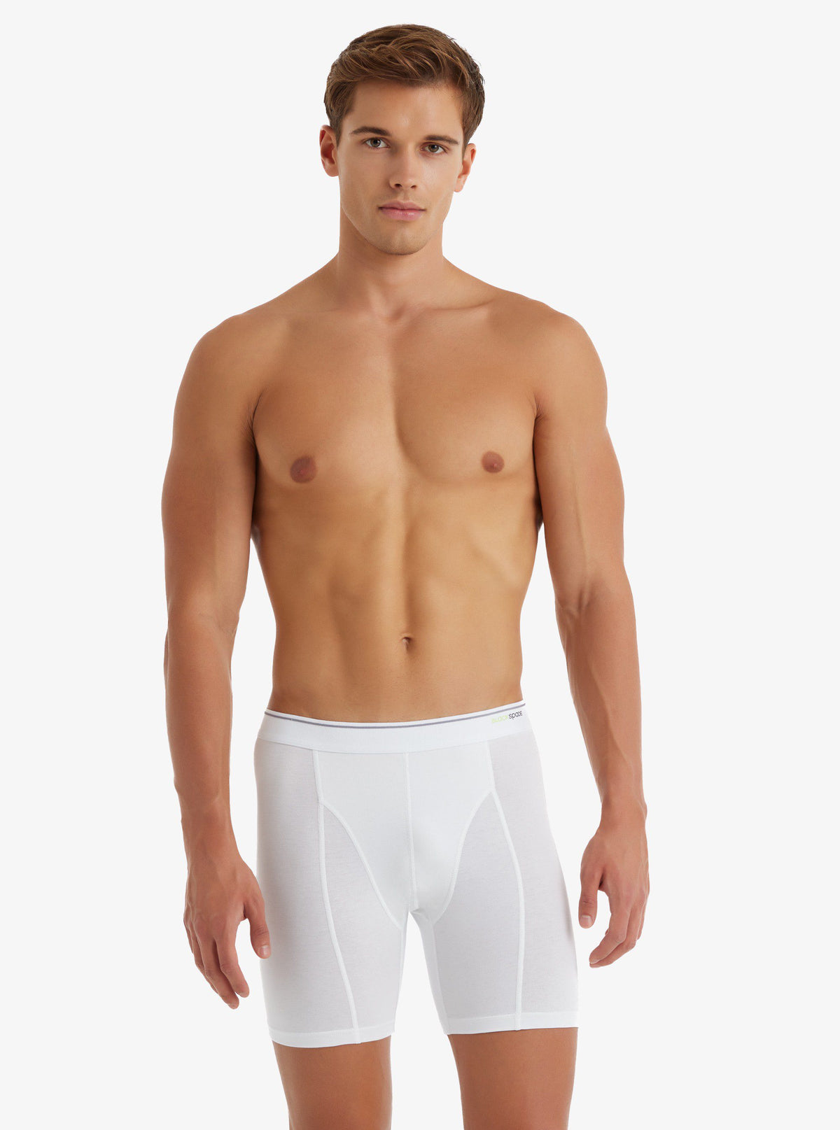 Herren Retro Baumwoll Stretch Boxershorts 9216 - Weiß