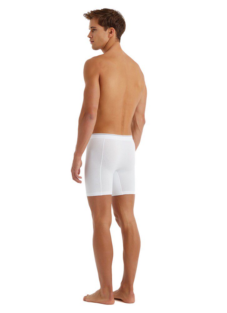 Herren Retro Baumwoll Stretch Boxershorts 9216 - Weiß