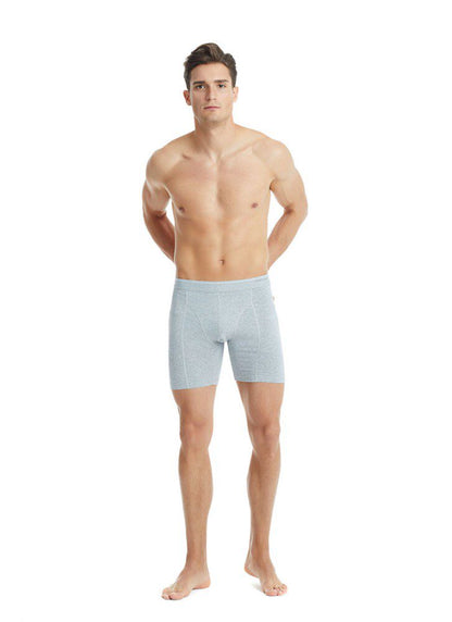Herren Retro Baumwoll Stretch Boxershorts 9216 - Grau Melange