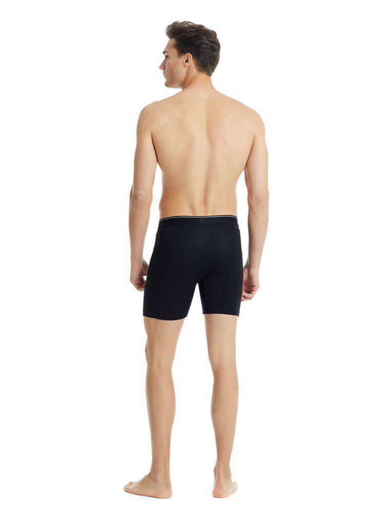 Herren Retro Baumwoll Stretch Boxershorts 9216 - Schwarz
