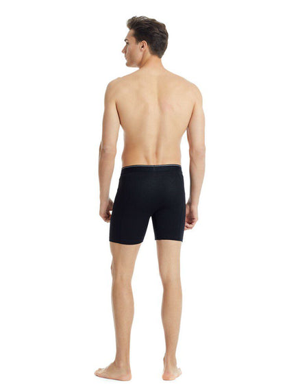 Herren Retro Baumwoll Stretch Boxershorts 9216 - Schwarz