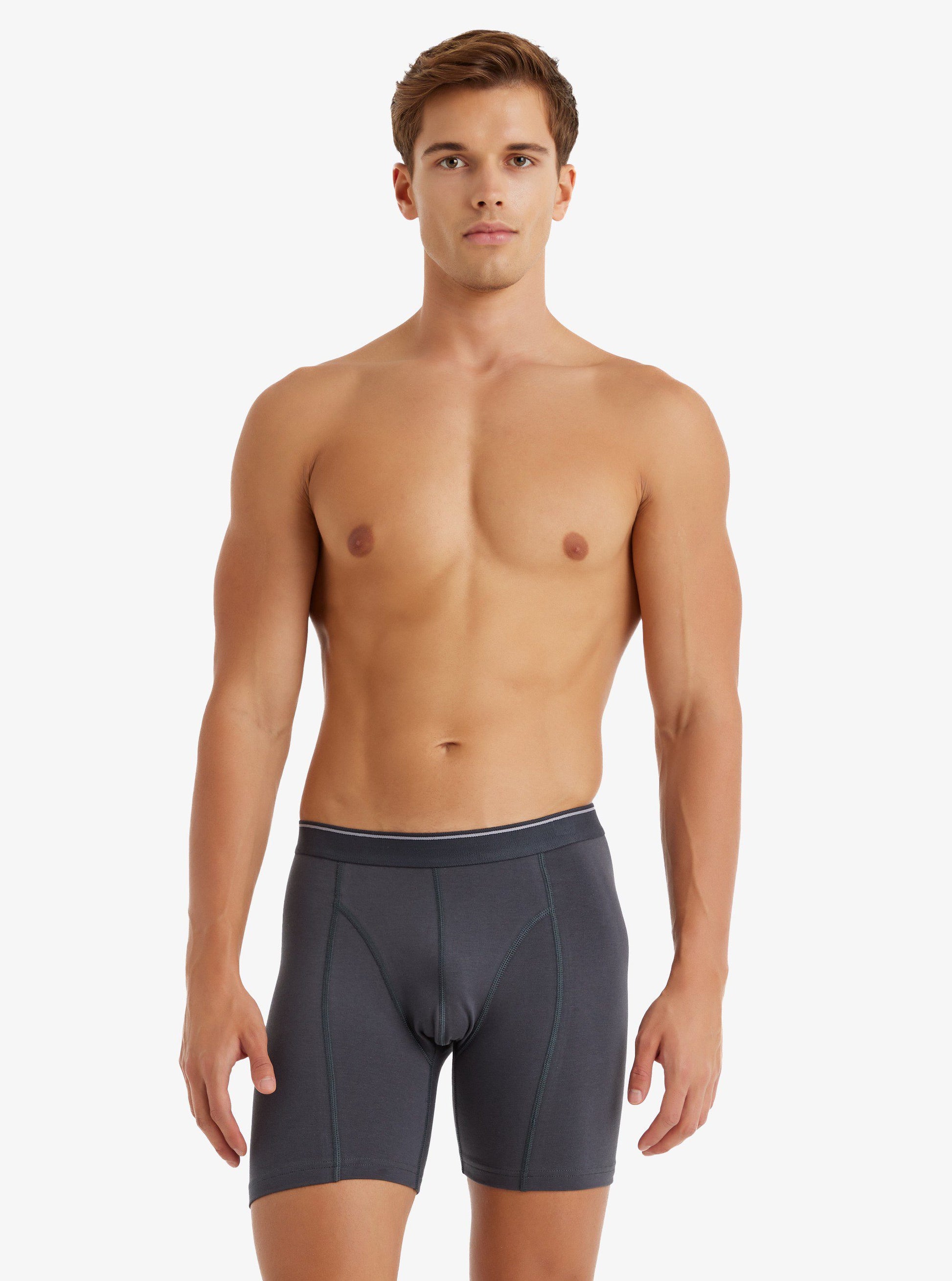Herren Retro Baumwoll Stretch Boxershorts 9216 - Anthrazit