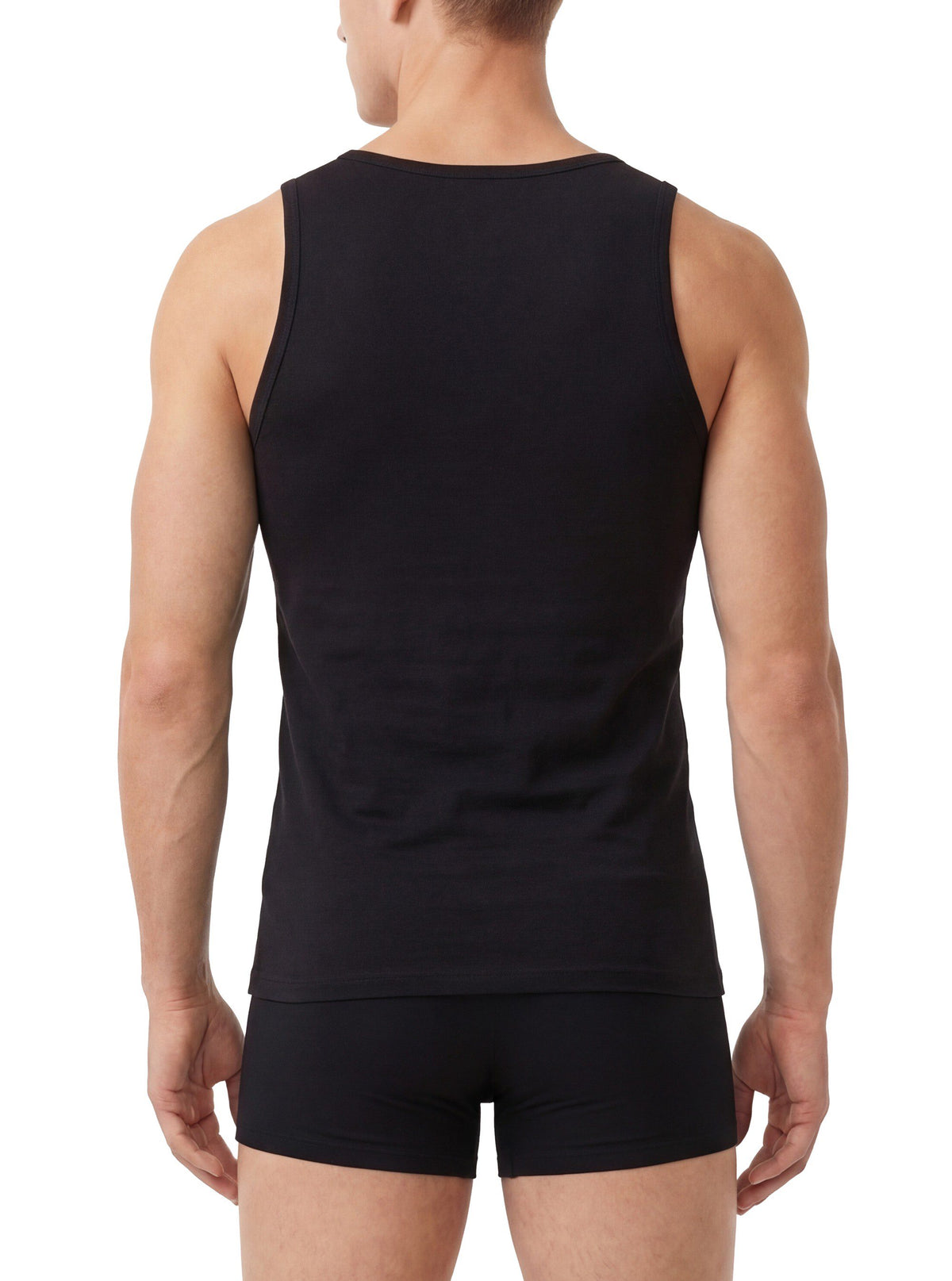 Herren Weit Schnitt Weste 2er Set - Schwarz