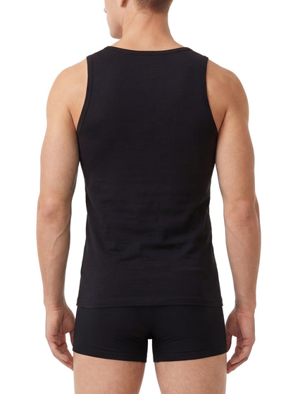 Herren Weit Schnitt Weste 2er Set - Schwarz