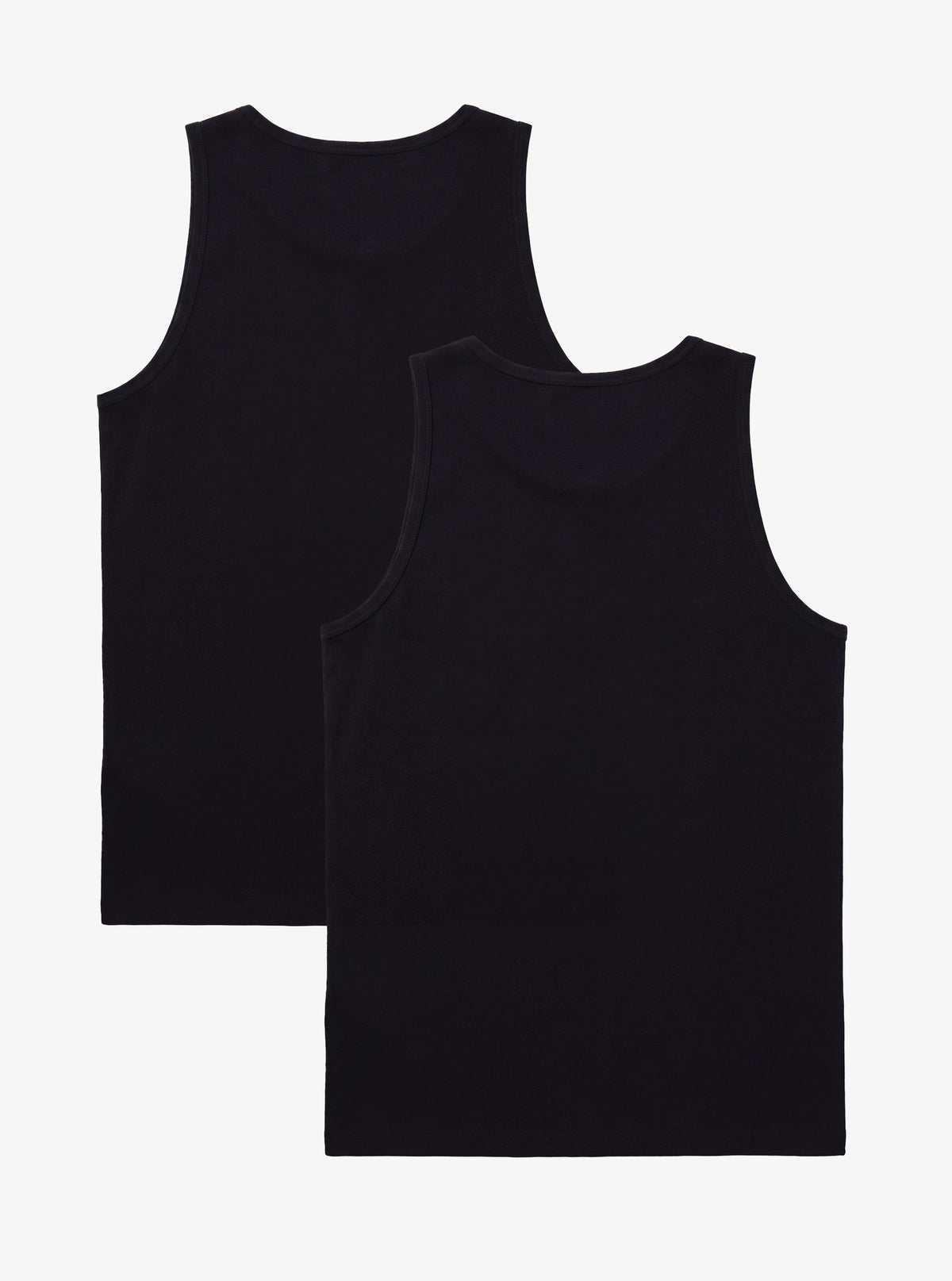 Herren Weit Schnitt Weste 2er Set - Schwarz