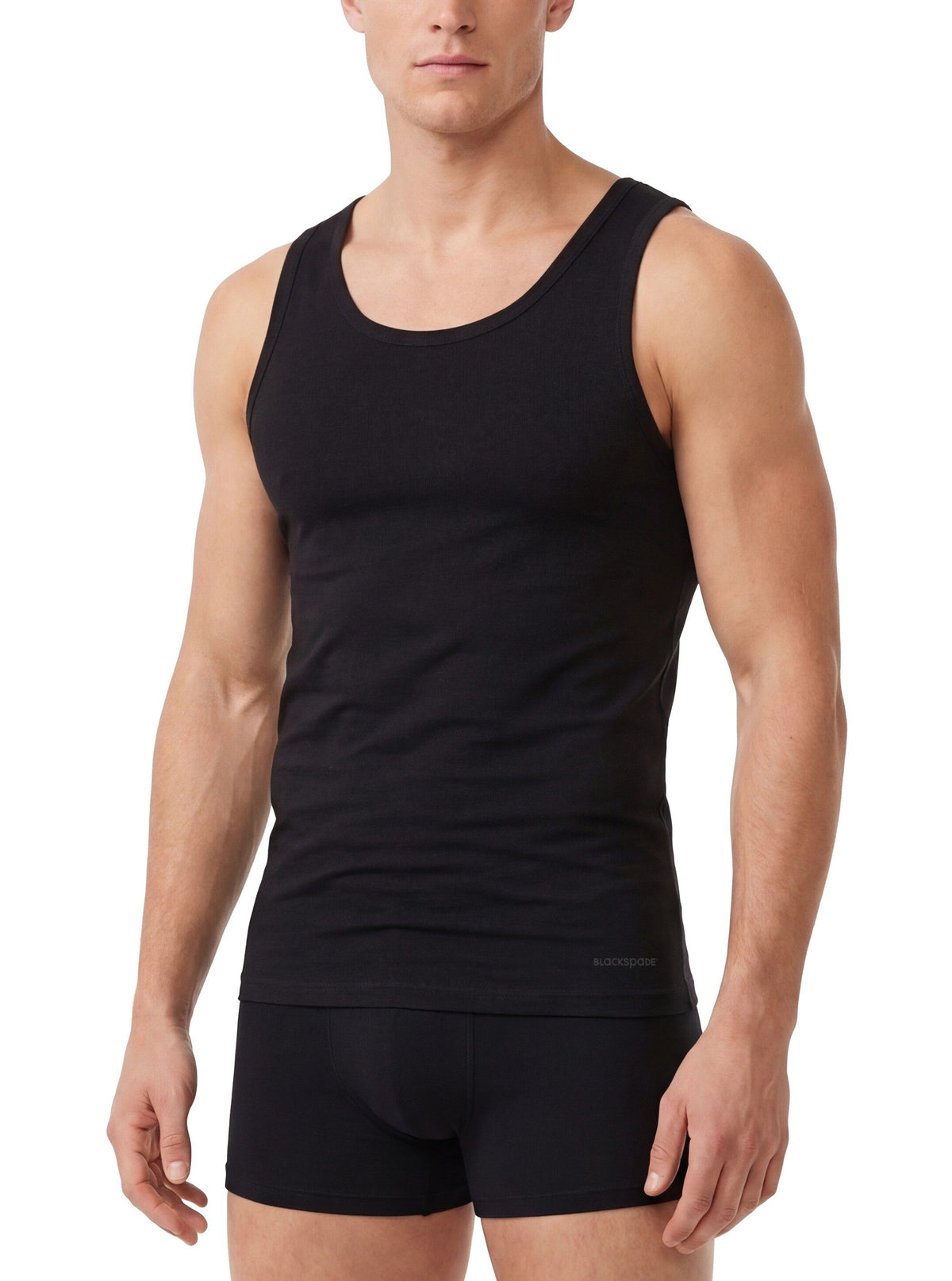 Herren Weit Schnitt Weste 2er Set - Schwarz