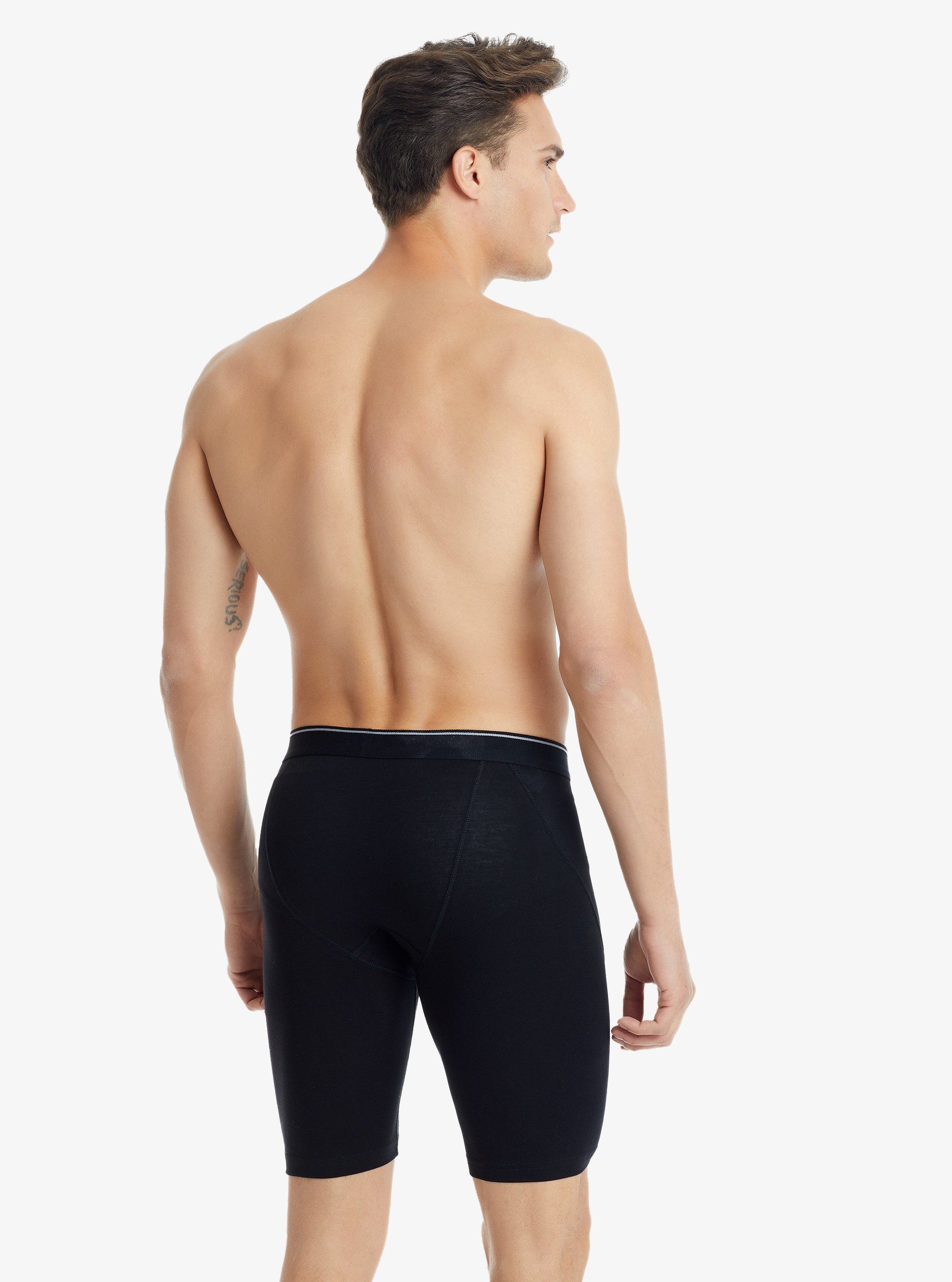 Herren Fein Baumwolle Stretch Boxers - Schwarz