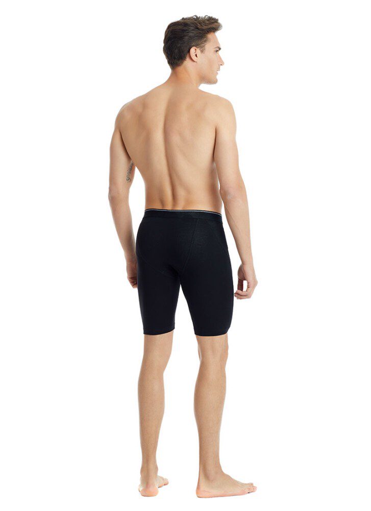 Herren Fein Baumwolle Stretch Boxers - Schwarz