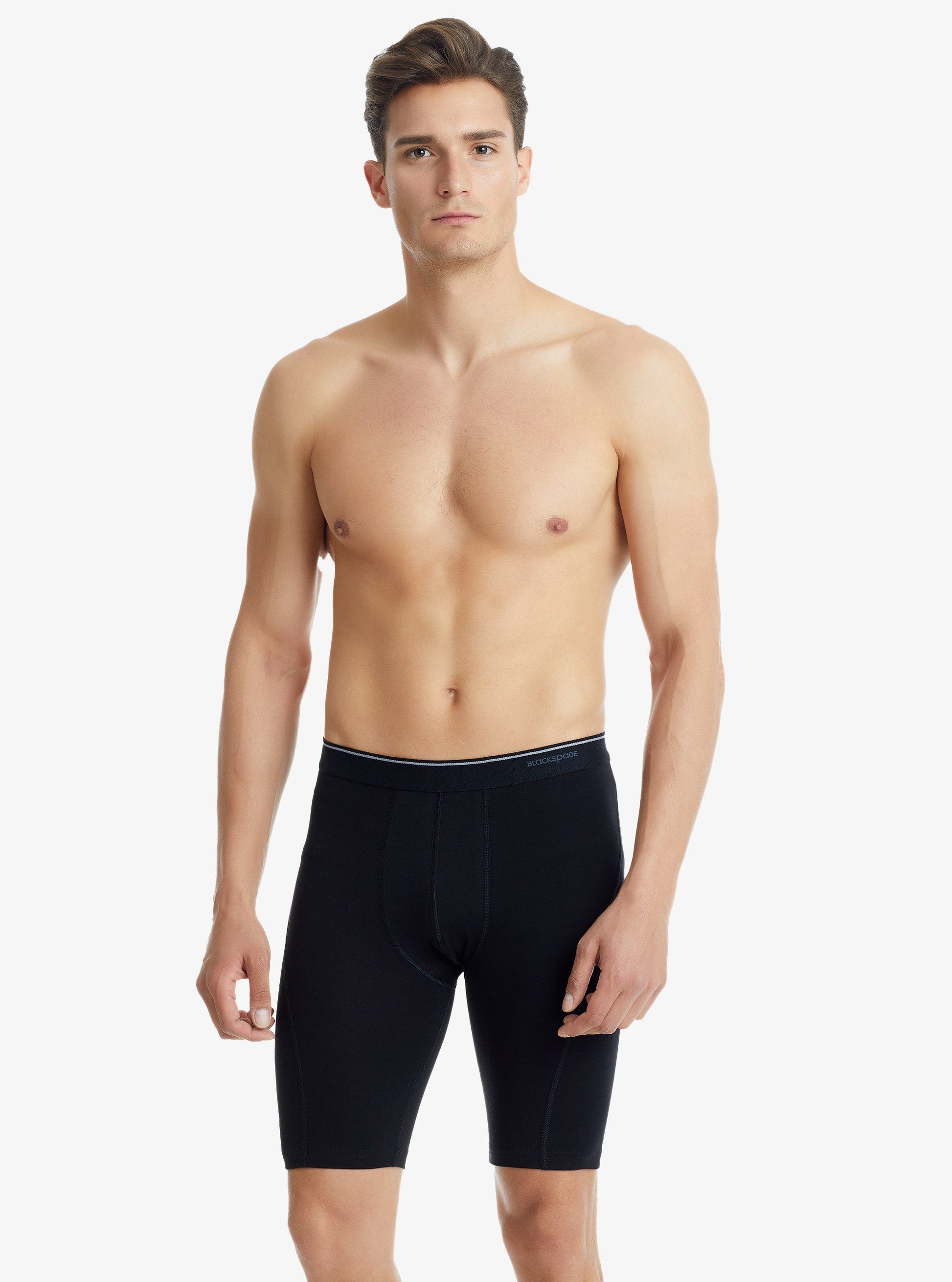 Herren Fein Baumwolle Stretch Boxers - Schwarz