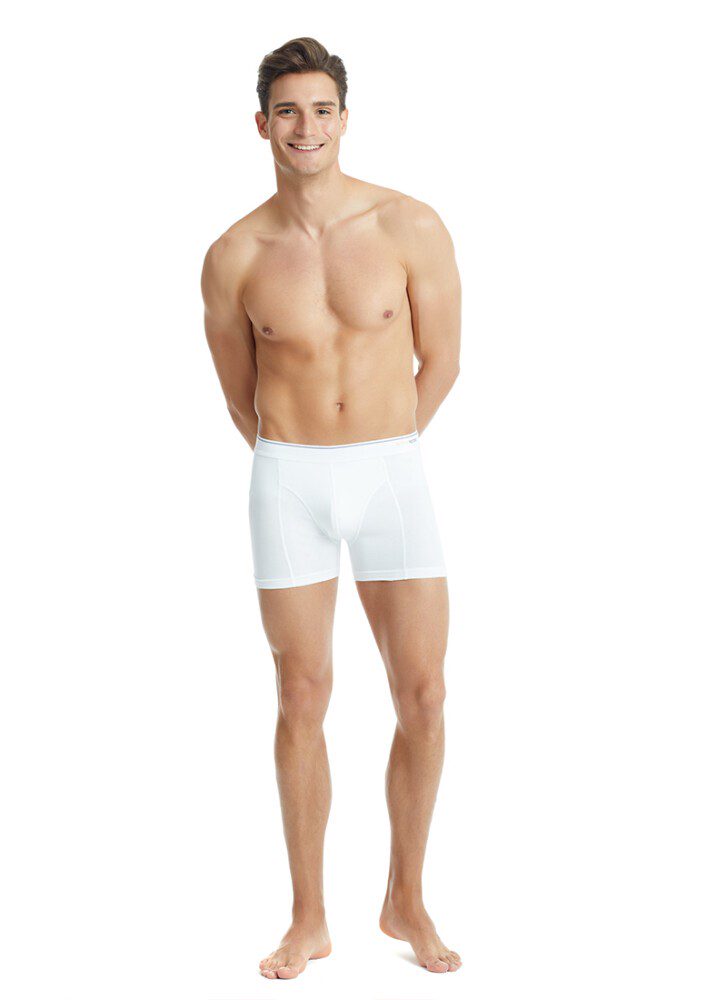 Herren Baumwoll Stretch Boxershorts 9233 - Weiß