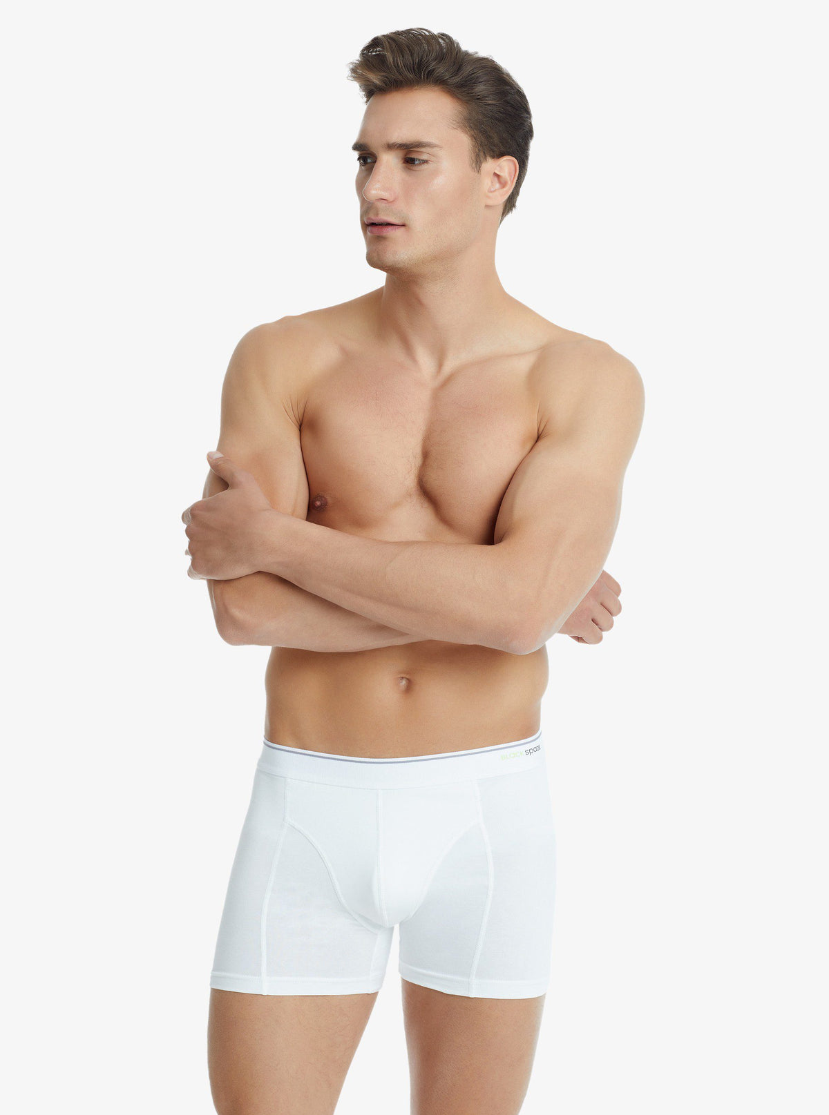 Herren Baumwoll Stretch Boxershorts 9233 - Weiß