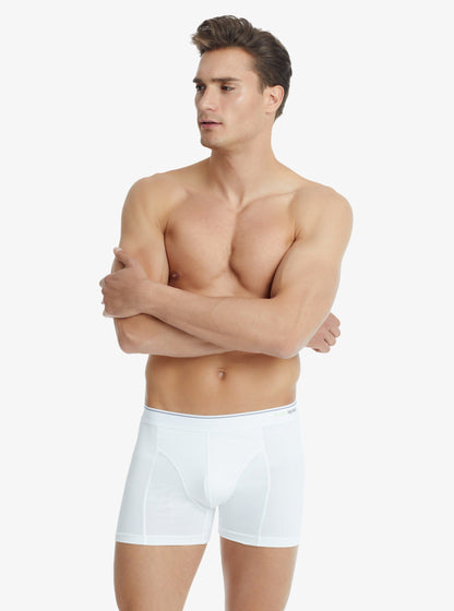 Herren Baumwoll Stretch Boxershorts 9233 - Weiß