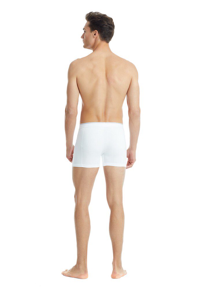 Herren Baumwoll Stretch Boxershorts 9233 - Weiß