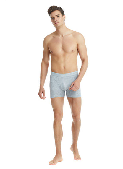 Herren Fein Baumwoll Stretch Boxershorts - Grau