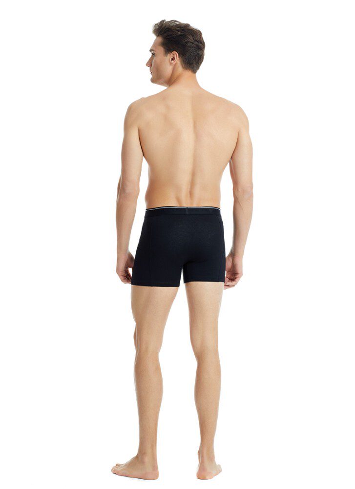 Herren Baumwoll Stretch Boxershorts 9233 - Schwarz