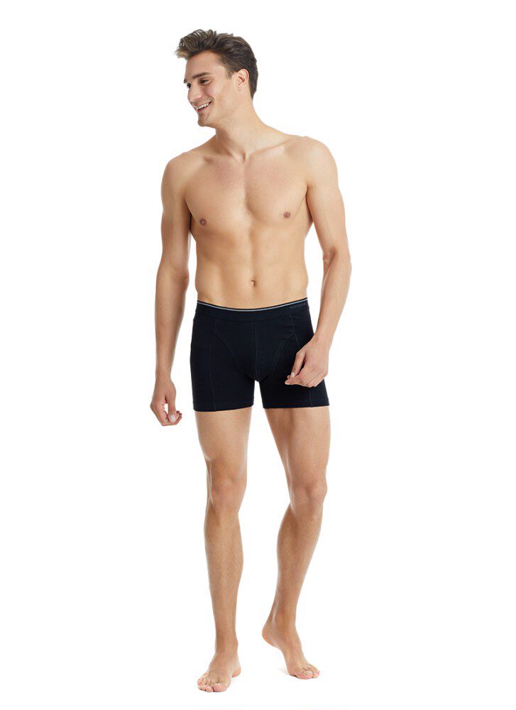Herren Baumwoll Stretch Boxershorts 9233 - Schwarz