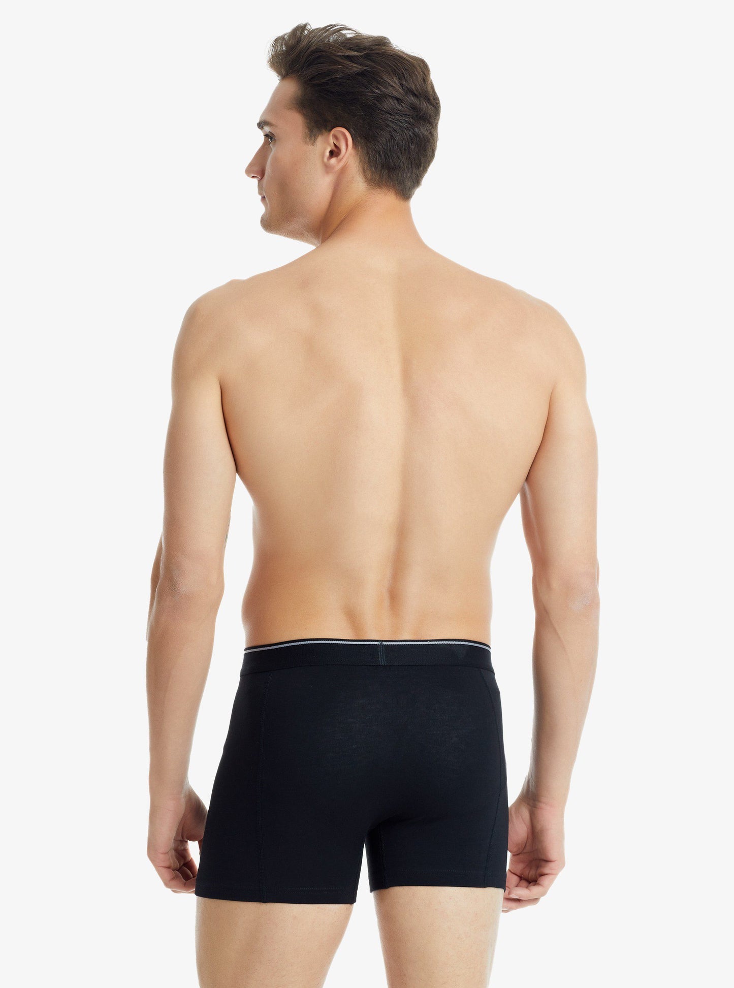 Herren Baumwoll Stretch Boxershorts 9233 - Schwarz