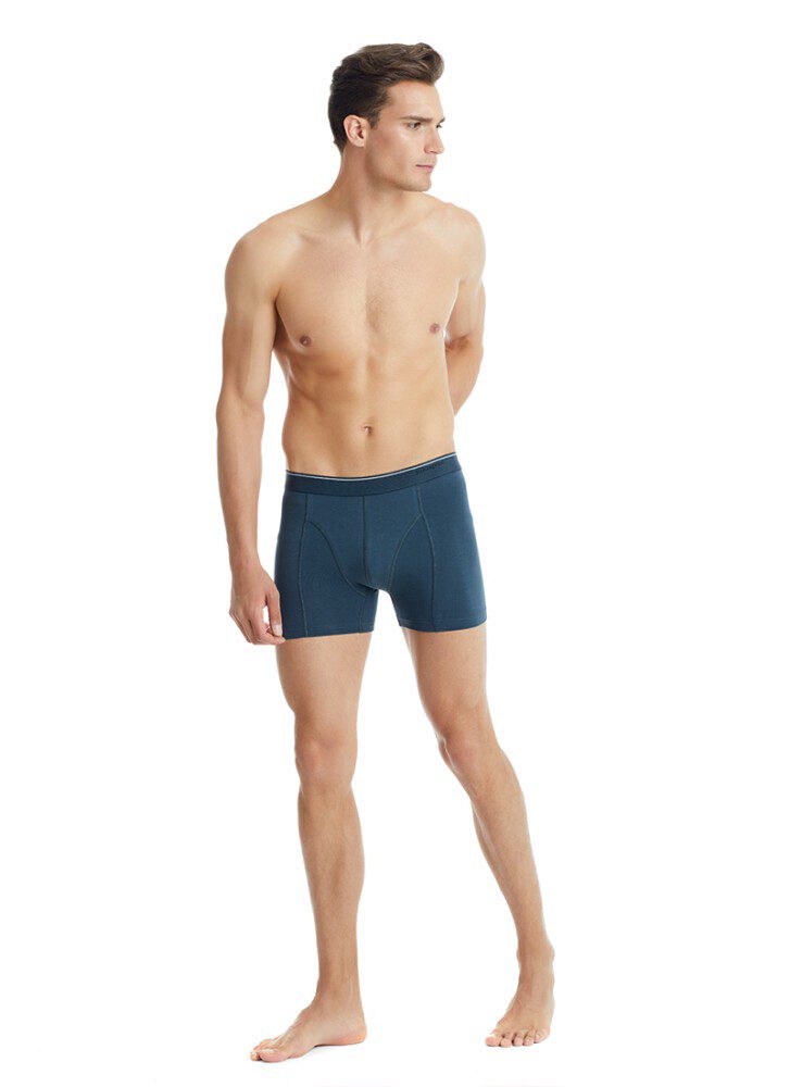 Herren Fein Baumwoll Stretch Boxershorts 9233 - Anthrazit
