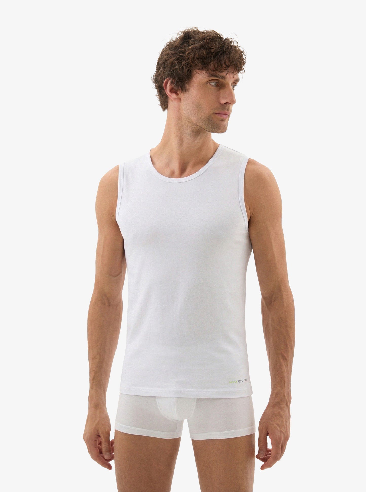 Herren Ärmelloses Baumwollshirt - Weiß