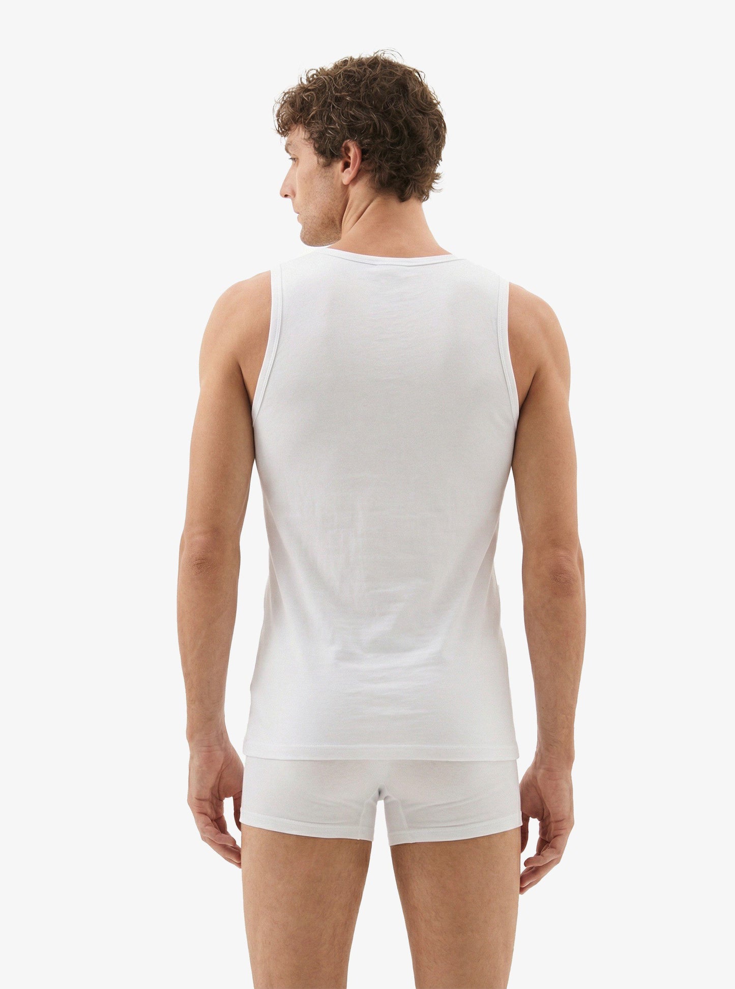Herren Ärmelloses Baumwollshirt - Weiß