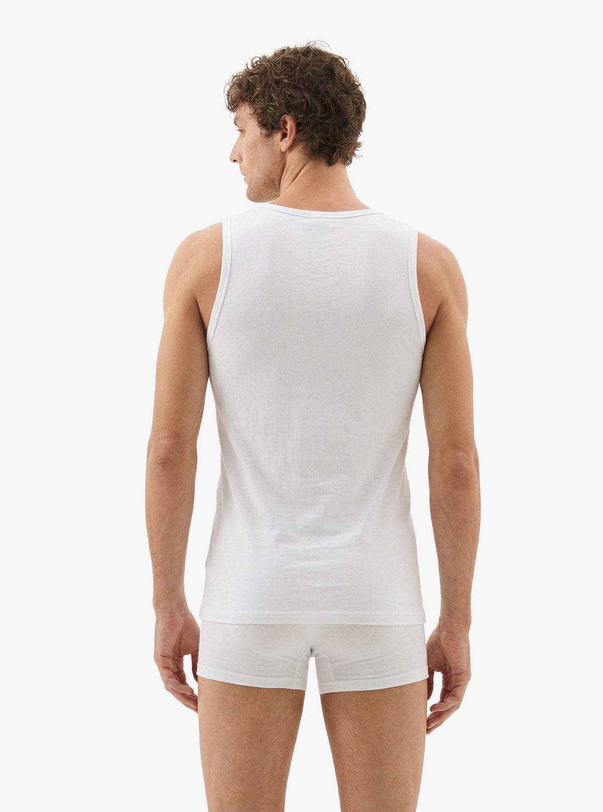 Herren Ärmelloses Baumwollshirt - Weiß