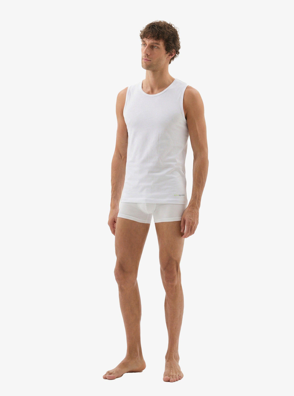 Herren Ärmelloses Baumwollshirt - Weiß
