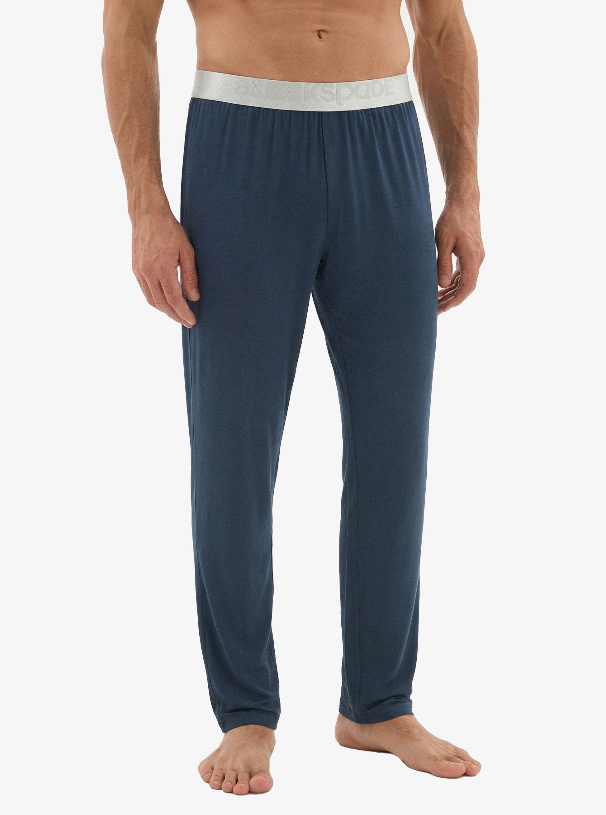 Herren Modal Schlafhose Silber 9304 - Navy