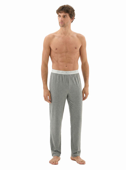 Herren Modal Schlafhose Silber 9304 - Grau