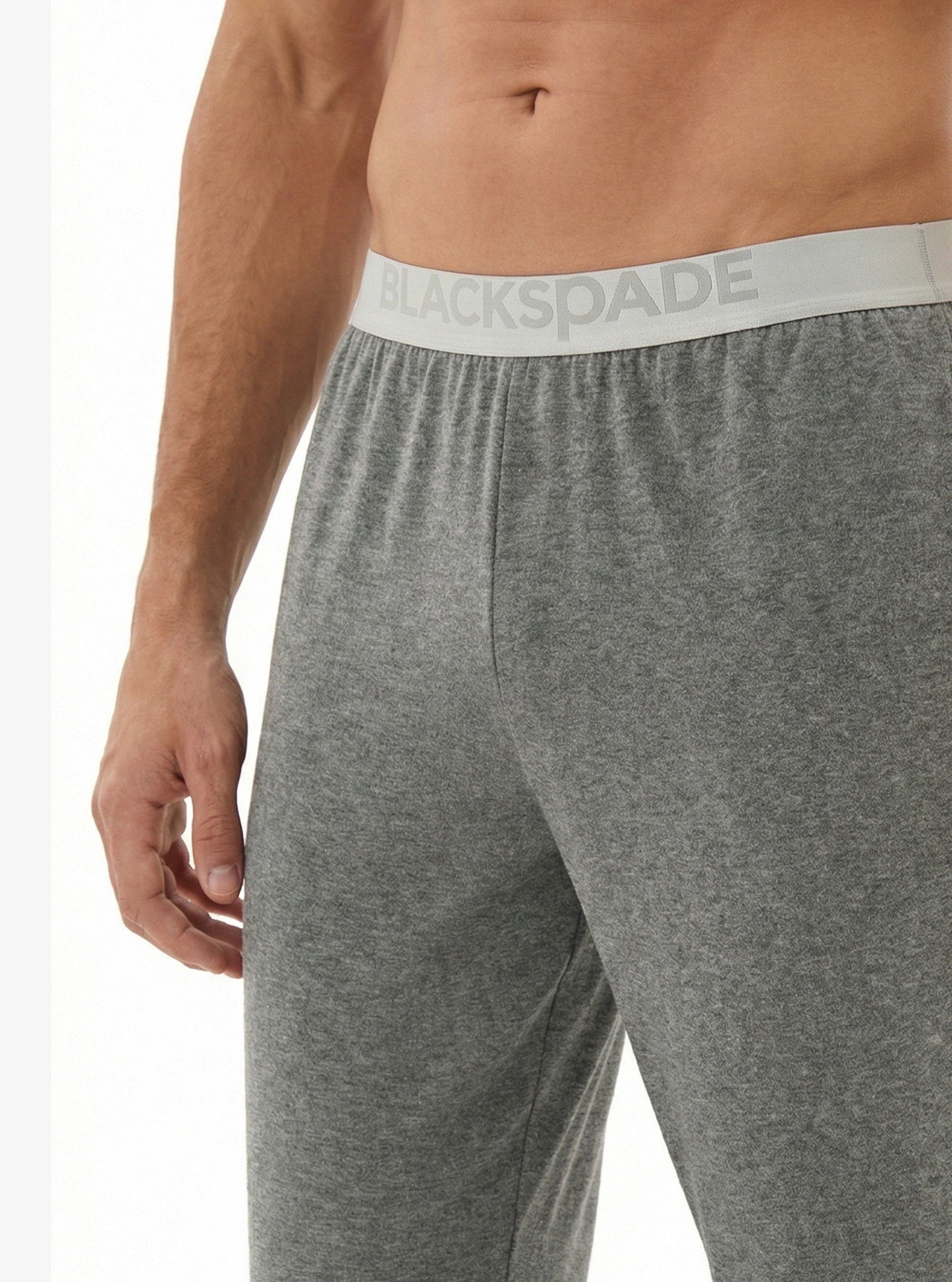 Herren Modal Schlafhose Silber 9304 - Grau