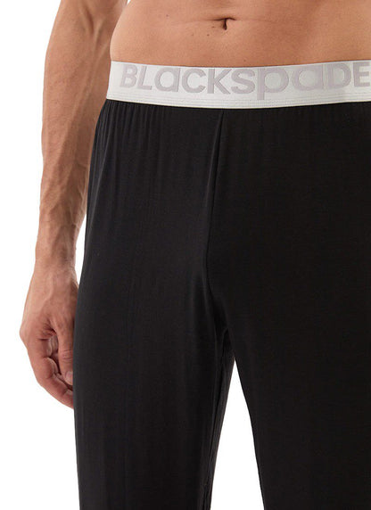Herren Modal Schlafhose Silber 9304 - Schwarz