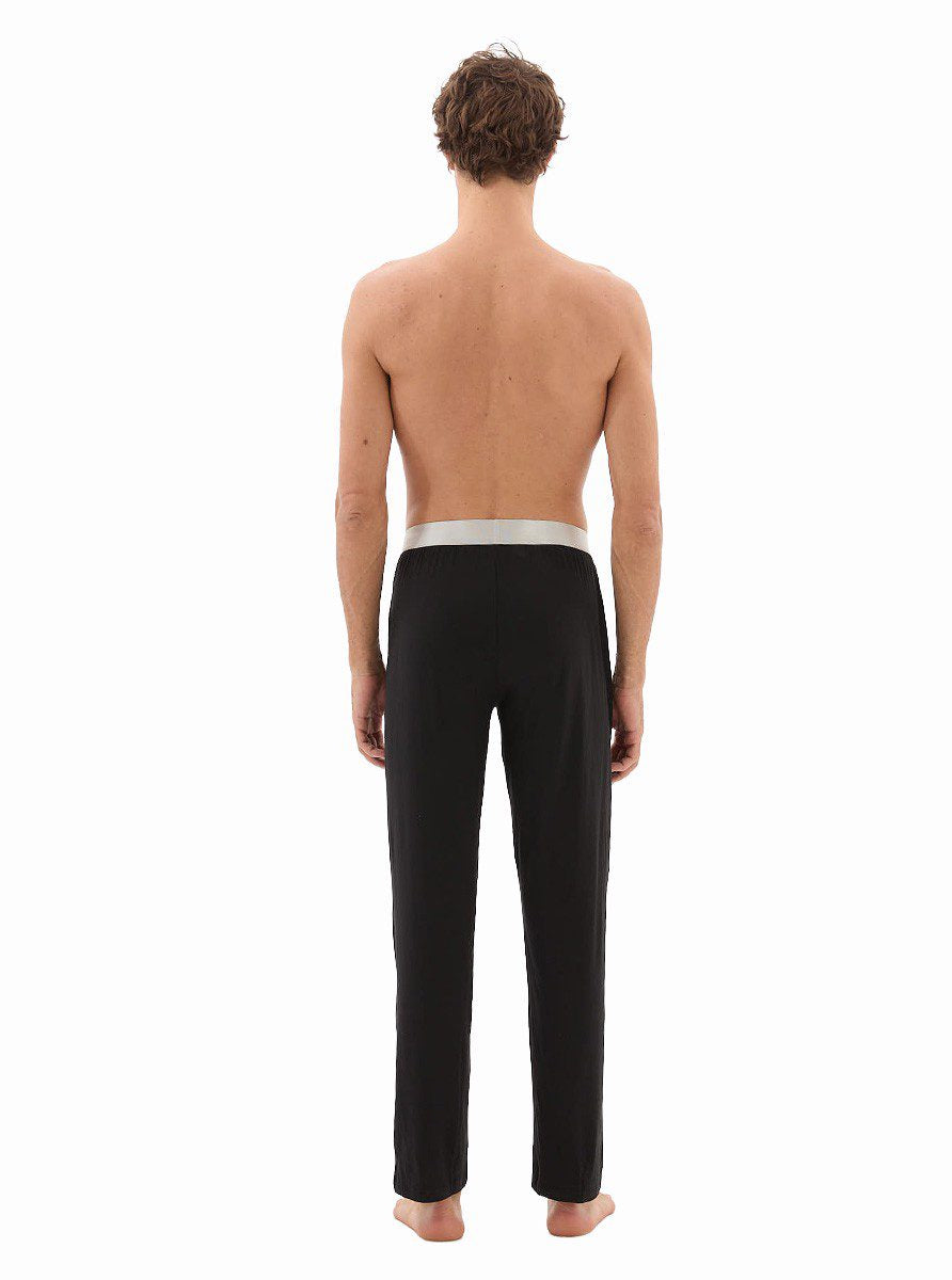Herren Modal Schlafhose Silber 9304 - Schwarz