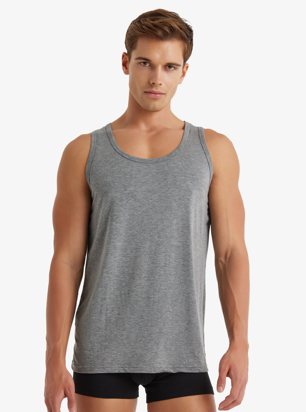 Herren Weste Silber 9305 - Grau Melange
