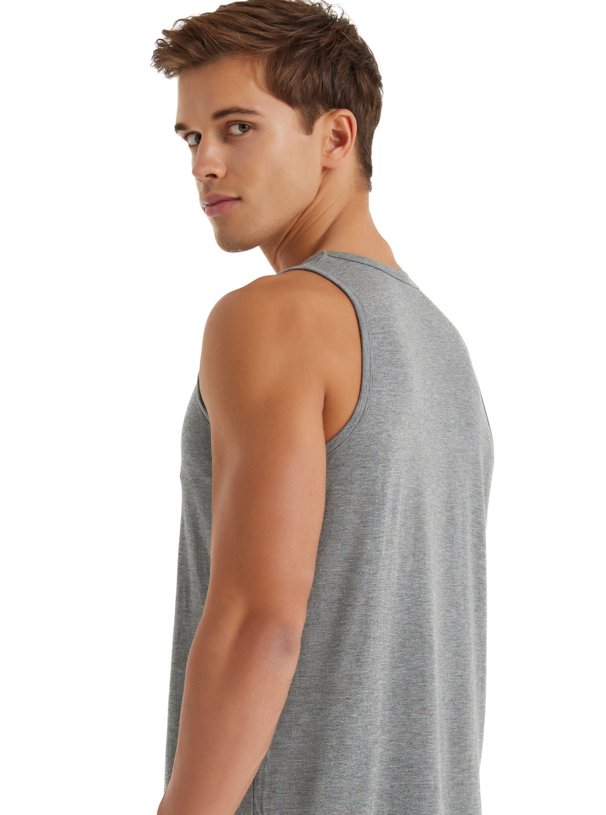 Herren Weste Silber 9305 - Grau Melange