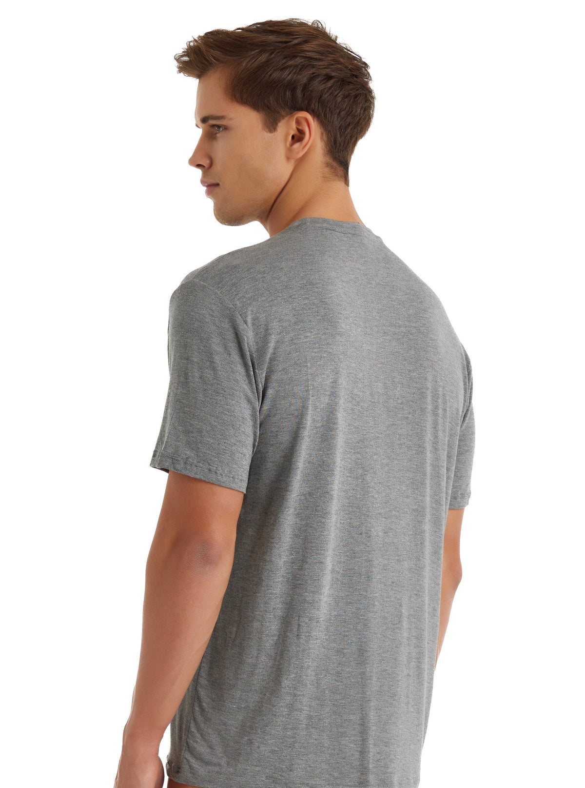 Herren T-Shirt Silber 9306 - Grau Melange