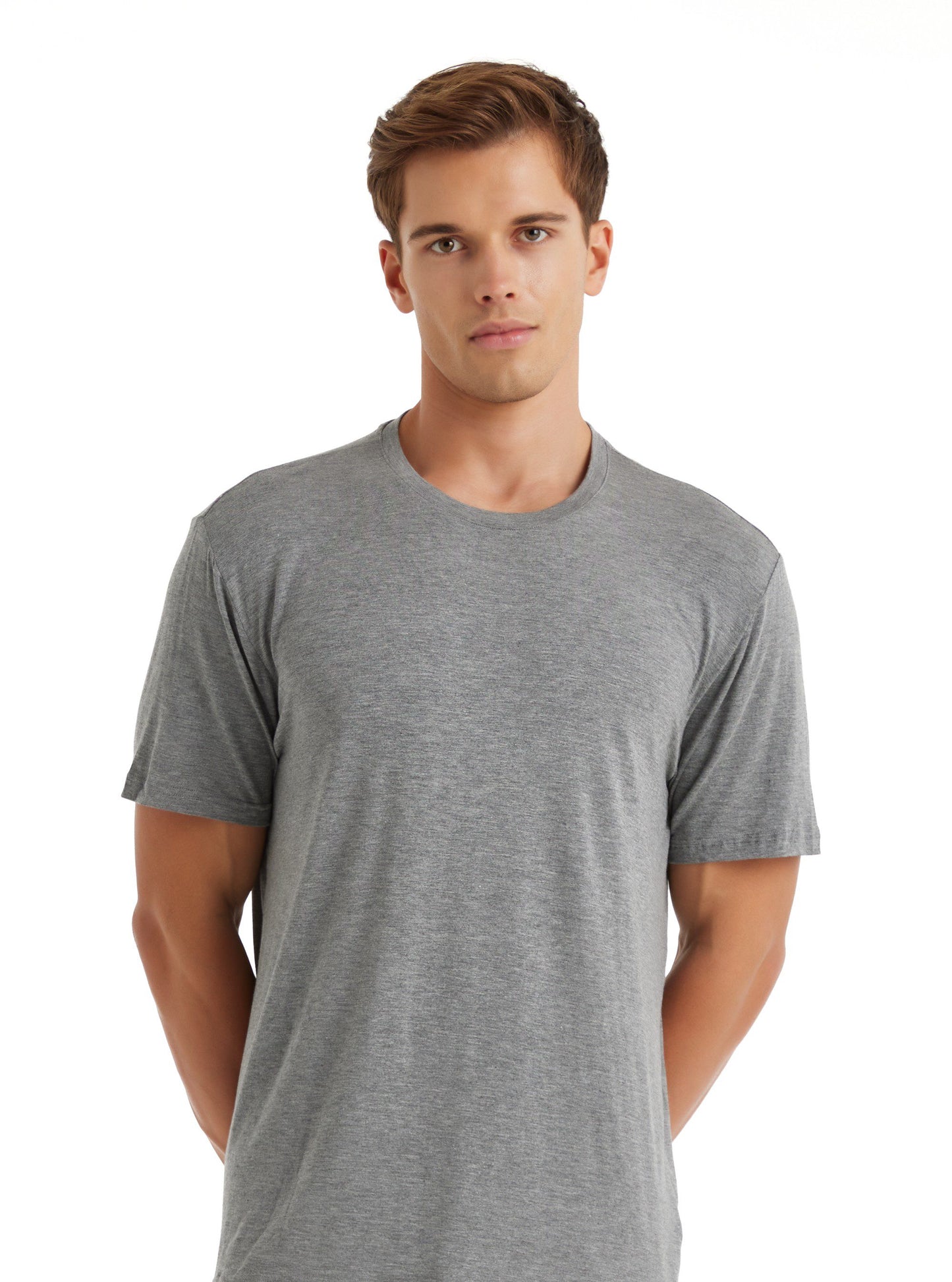Herren T-Shirt Silber 9306 - Grau Melange