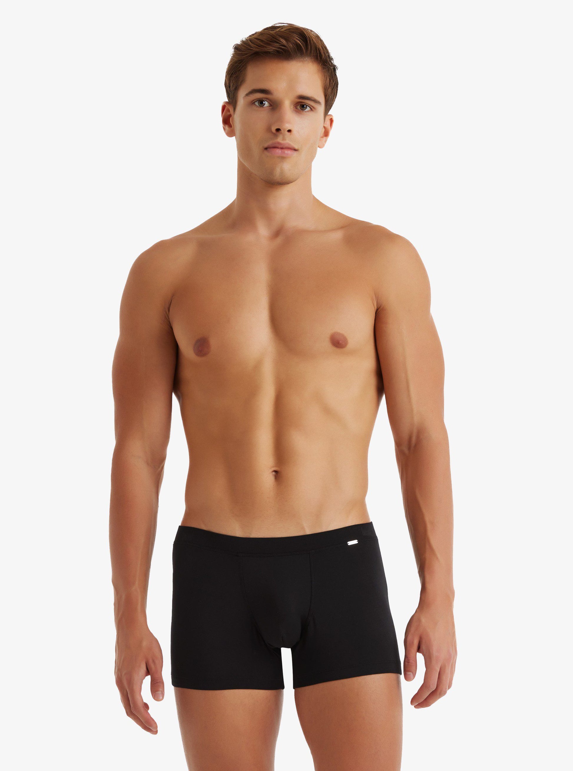 Herren Modal Elastan Boxershorts Schwarz 9310