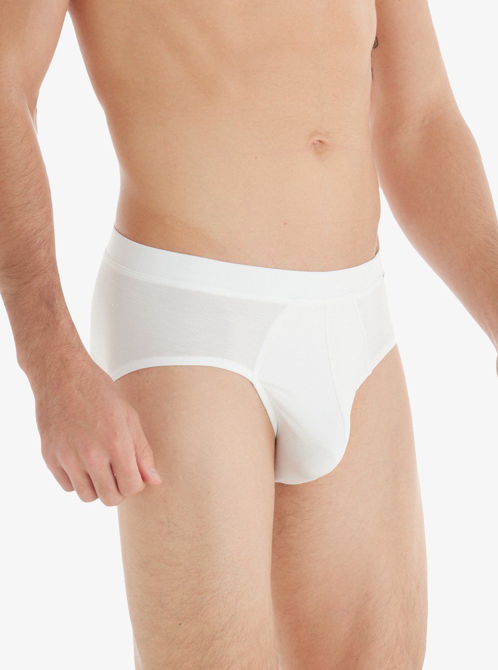 Herren Slips Silber 9311 - Weiß