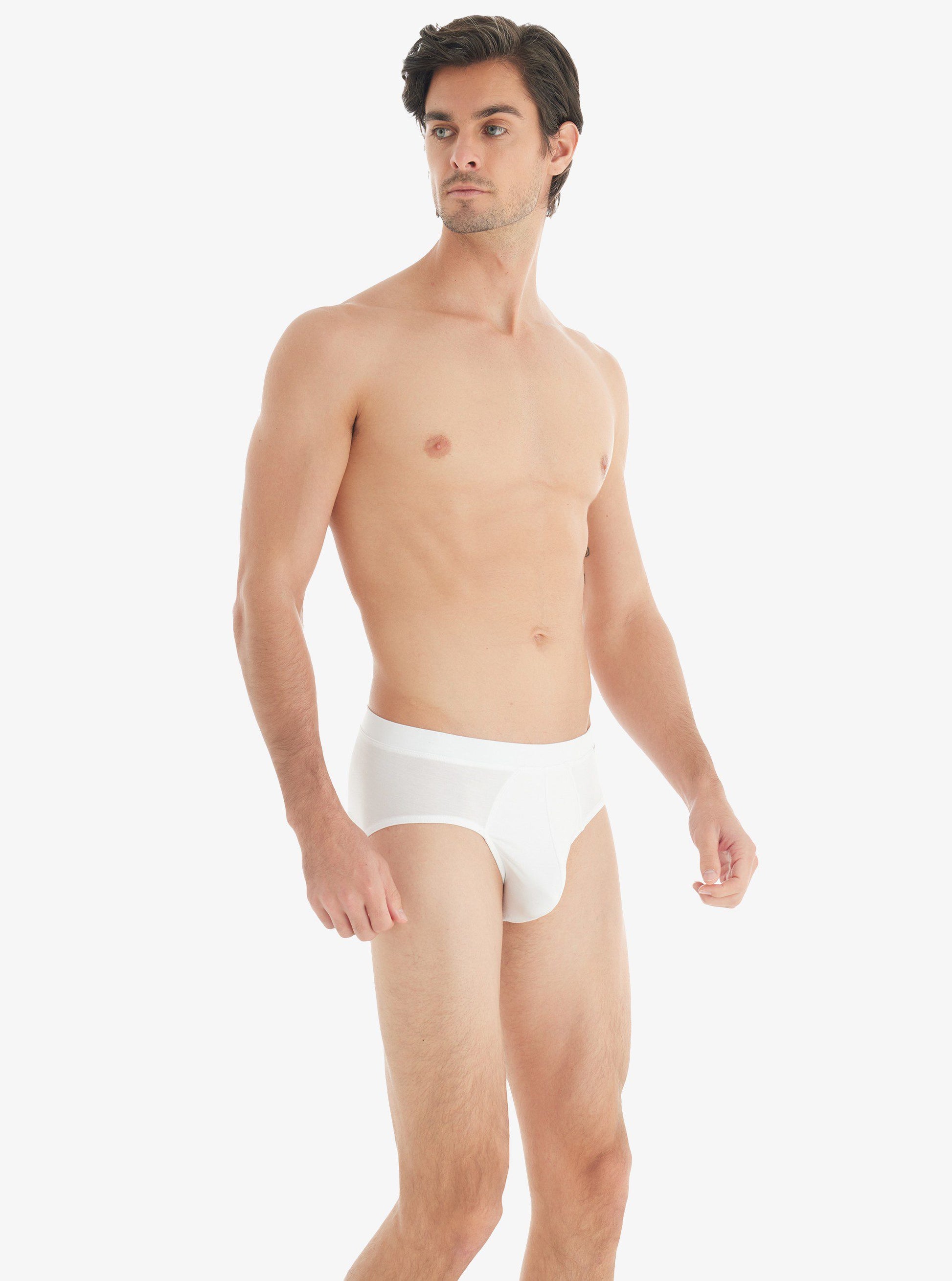 Herren Slips Silber 9311 - Weiß