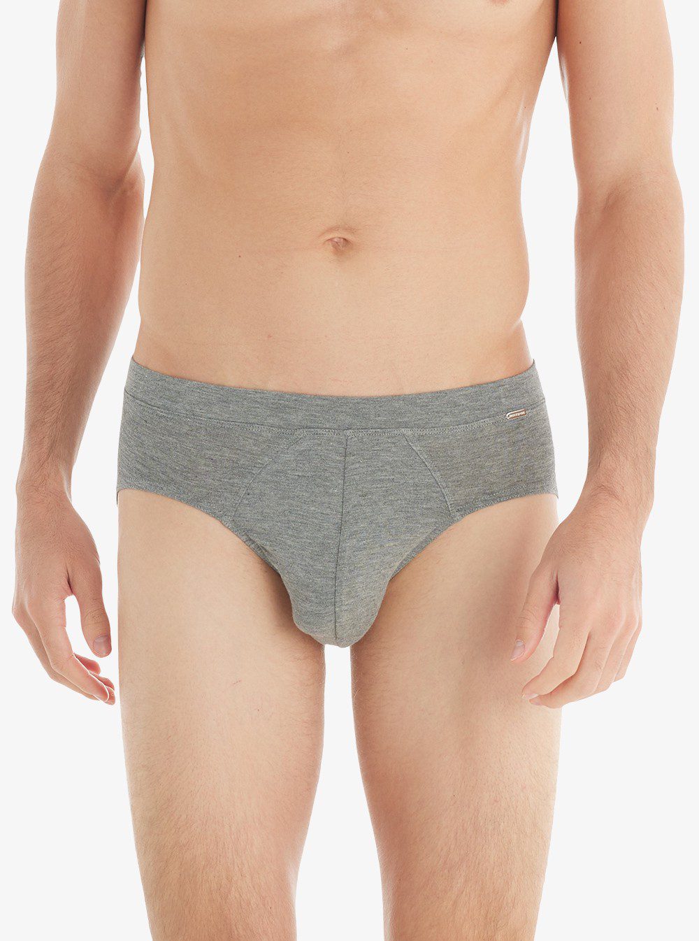 Herren Slips Silber 9311 - Grau Melange