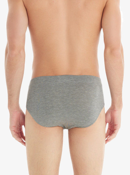 Herren Slips Silber 9311 - Grau Melange