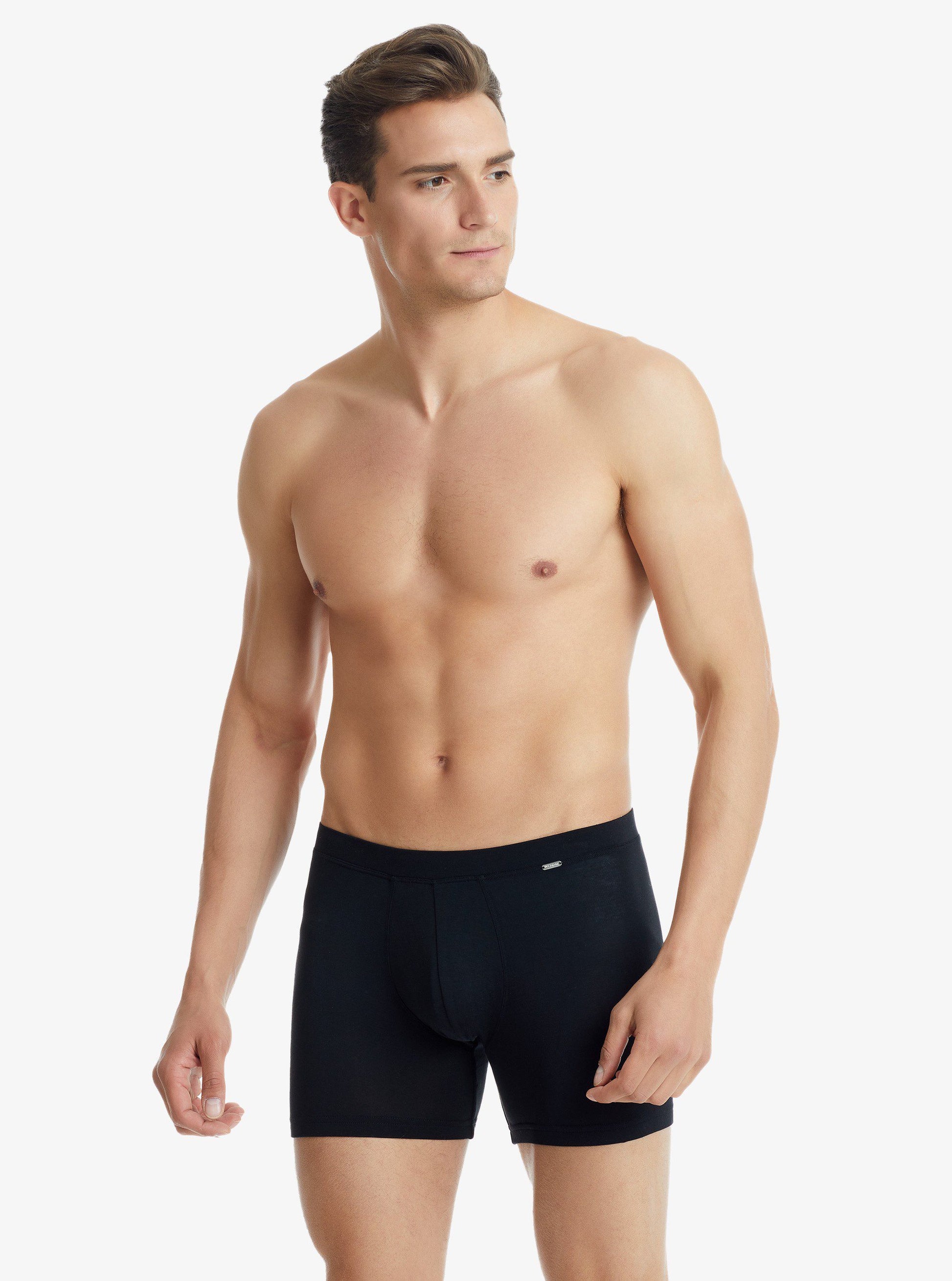 Herren Modal Elastan Boxershorts 9313 - Schwarz