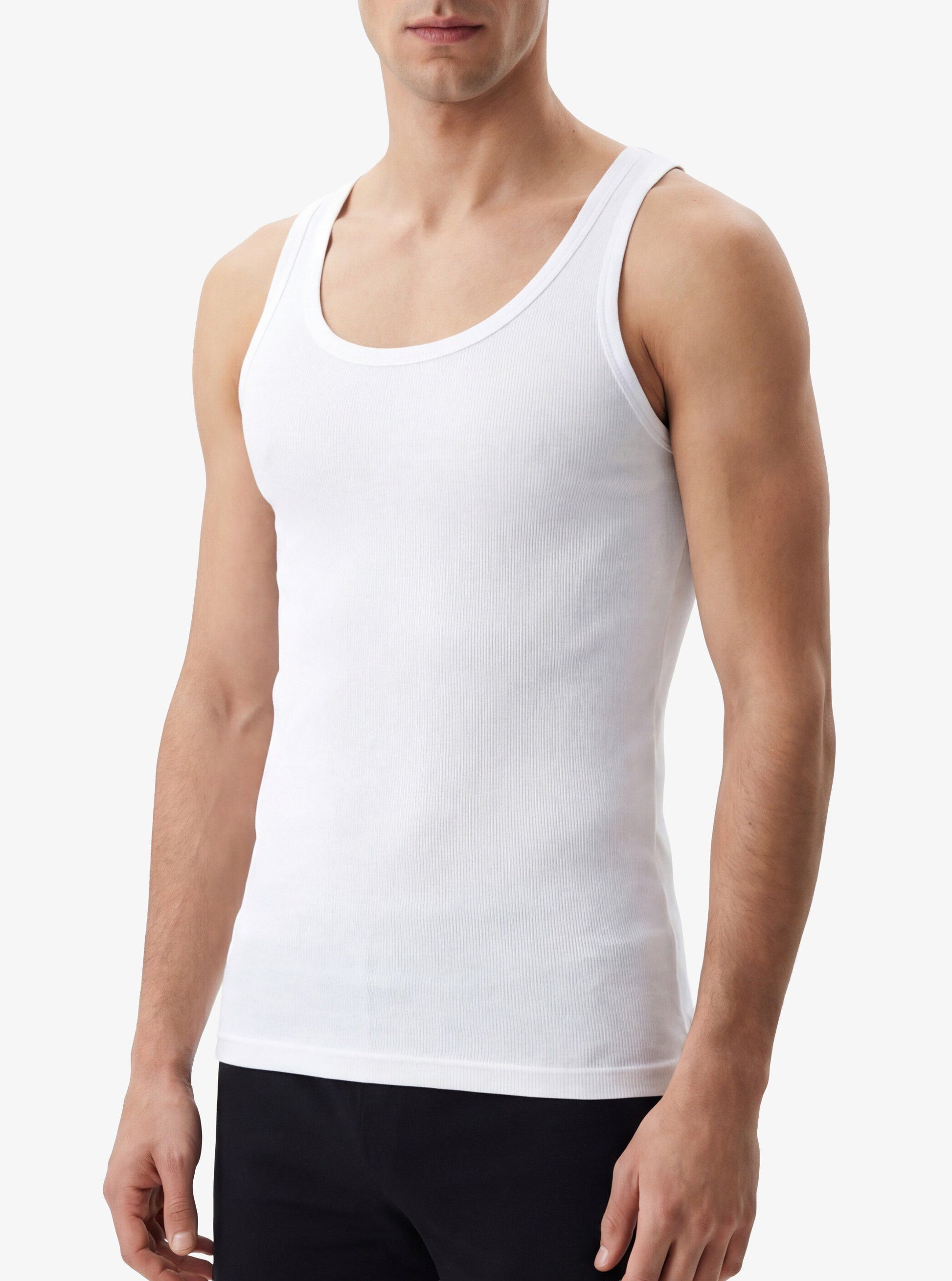 Herren Rippen-Top 9341 - Weiß